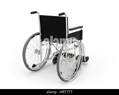 Fauteuil sur fond blanc le rendu 3D Banque D'Images