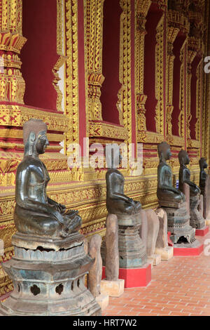 Le Laos, Vientiane, Haw Phra Kaew, musée, statues de Bouddha, Banque D'Images