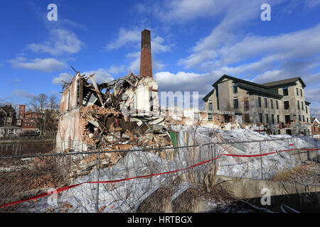 L'usine de textile abandonnée de la future maison Women's Hall of Fame Senca Falls New York Banque D'Images