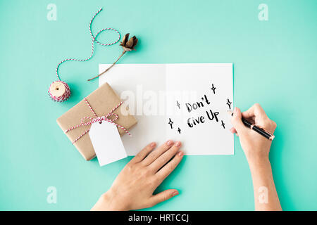 N'abandonnez pas le concept de la carte Banque D'Images