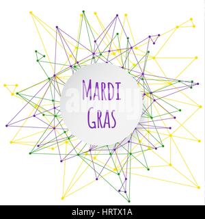 Arrière-plan de Mardi Gras avec des bannières. Vector illustration Illustration de Vecteur
