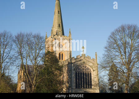 L'église Holy Trinity, Stratford-upon-Avon, Warwickshire, Angleterre, Royaume-Uni Banque D'Images