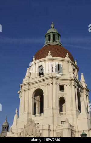La belle scène de l'après-midi l'Hôtel de Ville de Pasadena, Los Angeles, Californie Banque D'Images
