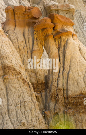 Cap rock, Parc National Theodore Roosevelt, ND, USA Banque D'Images