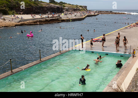 La piscine d'eau salée, Clovelly, Sydney, New South Wales, Australia Banque D'Images