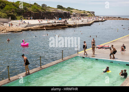 La piscine d'eau salée, Clovelly, Sydney, New South Wales, Australia Banque D'Images