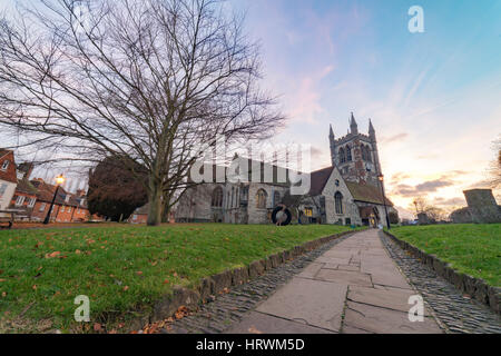 Église dans le centre de Farnham, Surrey, UK Banque D'Images