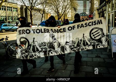 Bristol, Royaume-Uni. 08Th Mar, 2017. Bristol. 4e mars 2017. Les manifestants se rassembleront à Nazi centre-ville de Bristol. Crédit : Jim Wood/Alamy Live News Banque D'Images