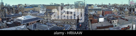 Paysage urbain panoramique vue aérienne de Glasgow au nord du phare Banque D'Images