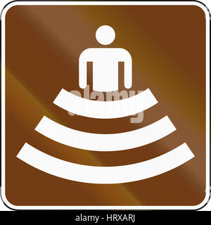 United States MUECC guide road sign - Amphithéâtre. Banque D'Images