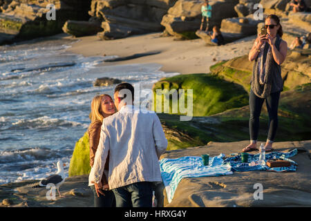 San Diego, où vous pourrez profiter de surfer sur l'océan pacifique. Un temps superbe et incroyable de personnes sympathiques. Banque D'Images