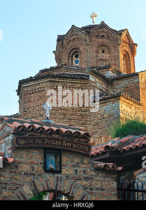 Église de Saint Jean Kaneo en vue de dessus (ville d'Ohrid, Macédoine). Construit au 13e siècle. Banque D'Images