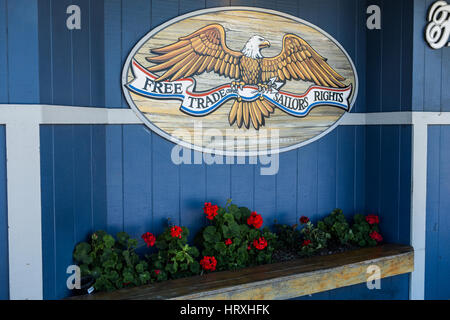 Le restaurant Great American fish company sur le port de Morro Bay California USA Banque D'Images