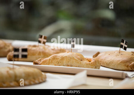 Pasties lors du Championnat pâteux, Eden Project. Banque D'Images