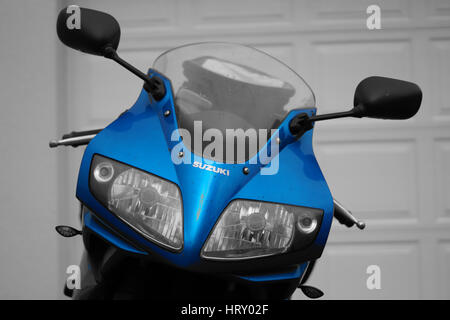 Spot couleur bleu Suzuki SV 650 Banque D'Images