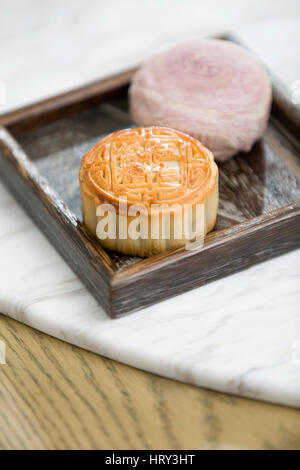 La cuisine chinoise traditionnelle de gâteau de lune Banque D'Images