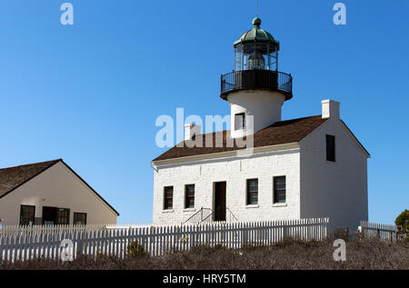 La vieille phare de Point Loma Cabrillo National Monument à San Diego, Californie,Nord Banque D'Images