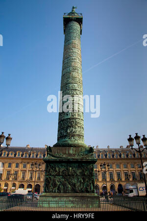 Dans la colonne Vendôme Place Vendôme. Paris, France. Banque D'Images