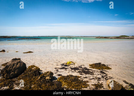 Plage sur Tyree, Hébrides intérieures, Ecosse Banque D'Images