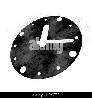 Timeline concept : sur fond d'horloge numérique Banque D'Images