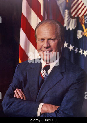 GERALD FORD (1913-2006) en tant que 38e président des États-Unis. Photo : officiel de la Maison Blanche Banque D'Images