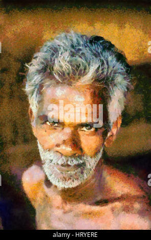 L'homme à Kerala, Inde Banque D'Images