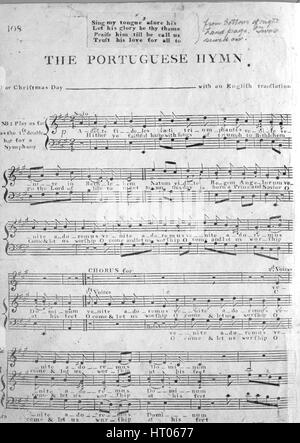 Sheet Music Image De Couverture De La Chanson 1 L Hymne Portugais Tune Adestes Fideles 2 L Hymne Sicilienne Pour Le Jour De Noel Avec Une Traduction En Anglais Avec Des Notes De L Auteur