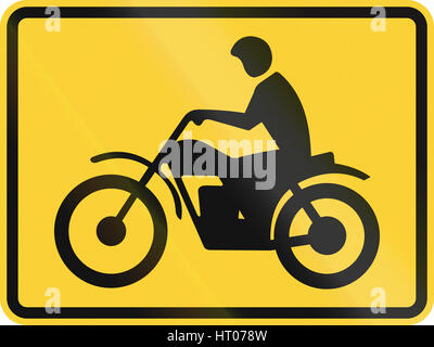 United States MUECC road sign - Motos. Banque D'Images