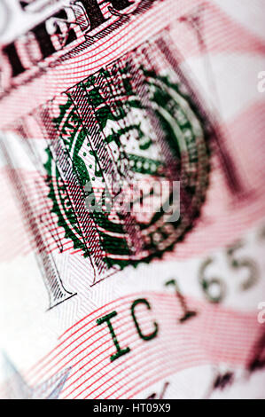 Photo macro d'un cinquante dollar bill Banque D'Images