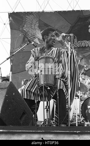 Jimmy Cliff, capitale du jazz, Knebworth, 1982. Artiste : Brian O'Connor. Banque D'Images