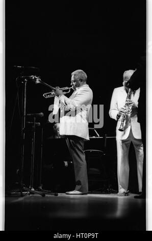 Dizzy Gillespie, capitale du jazz, Royal Festival Hall, Londres, 1985. Artiste : Brian O'Connor. Banque D'Images