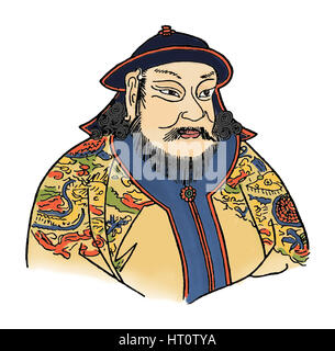 Kublai Khan (1215-1294) de l'Empire mongol et fondateur de la dynastie Yuan, 1912. Artiste : Inconnu. Banque D'Images