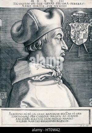 'Cardinal Albrecht de Brandebourg" (Le Grand Cardinal), 1523 (1906). Artiste : Albrecht durer. Banque D'Images