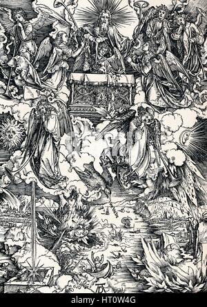 'Les Sept Trompettes sont donnés aux Anges', 1498 (1906). Artiste : Albrecht durer. Banque D'Images