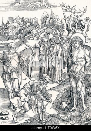 Le Martyre de Saint Sébastien", c1495 (1906). Artiste : Albrecht durer. Banque D'Images