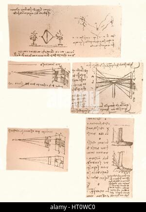 Cinq dessins illustrant la théorie de la peinture, c1472-c1519 (1883). Artiste : Leonardo da Vinci. Banque D'Images