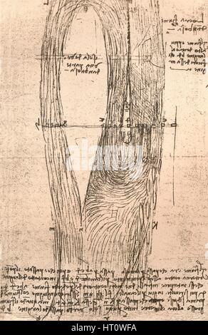 Croquis de la Loire à Amboise, France, c1472-c1519 (1883). Artiste : Leonardo da Vinci. Banque D'Images