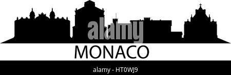 Monaco skyline représentés sur un fond blanc dans le Vector Illustration de Vecteur