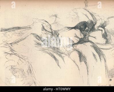 'Woman Waking Up in Bed ', 1896. Artiste : Henri de Toulouse-Lautrec. Banque D'Images