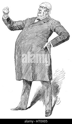 Sir William Harcourt dans un moment fulminante, 1890 (1906). Artiste : Inconnu. Banque D'Images