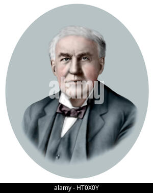 Thomas Alva Edison, 1847-1931, inventeur américain, homme d'affaires Banque D'Images