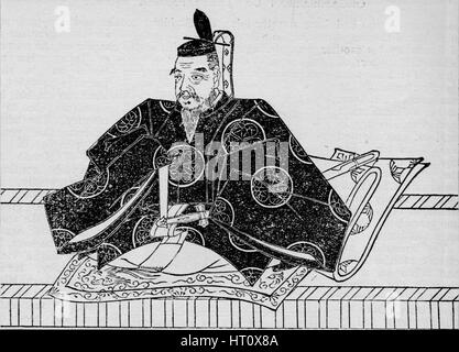 Le shogun Tokugawa Ieyasu, le plus grand dirigeant du Japon dans la paix et la guerre, 1907. Artiste : Inconnu. Banque D'Images