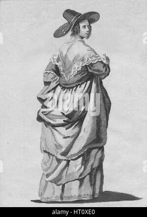 'Habitude d'une femme d'un marchand de Londres en 1640", 1776. Artiste : Inconnu. Banque D'Images