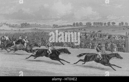 "La course pour le St Leger 1851 - Année du Newminster', c1851. Artiste : JH Engelheart. Banque D'Images