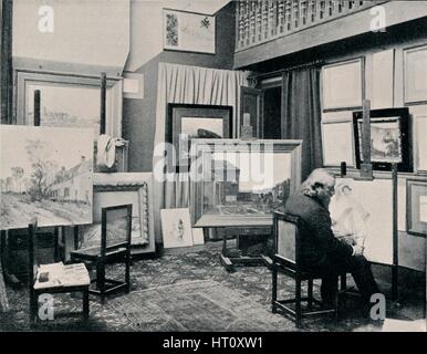 'C. Cazin dans son Studio', c1897. Artiste : Inconnu. Banque D'Images