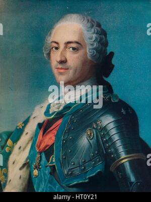 "Louis XV", 1748. Artiste : Maurice-Quentin de La Tour. Banque D'Images