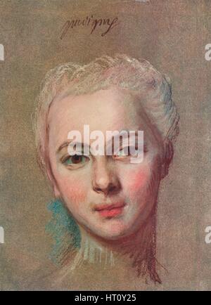 'Mademoiselle' Puvigny, c1749. Artiste : Maurice-Quentin de La Tour. Banque D'Images