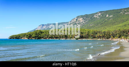 Plage de la ville, Akyaka, Turquie Banque D'Images