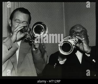 Humphrey Lyttelton et Sidney Bechet à Colston Hall, Bristol, 1956. Artiste : Denis Williams Banque D'Images