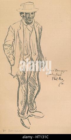 Un autoportrait de Phil May, 1896, (1903). Artiste : Philip William peut Banque D'Images